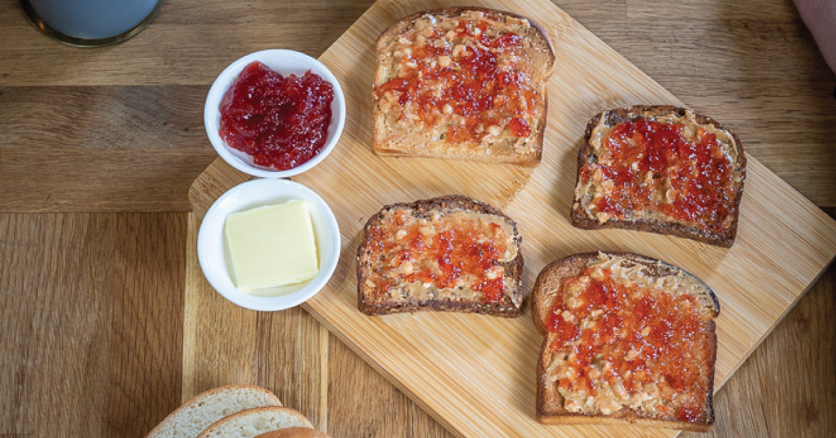 Low carb bread with Peanut butter and Jelly