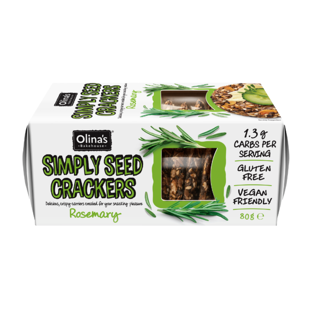 Olina's Bakehouse Seeded Crackers | Rosemary