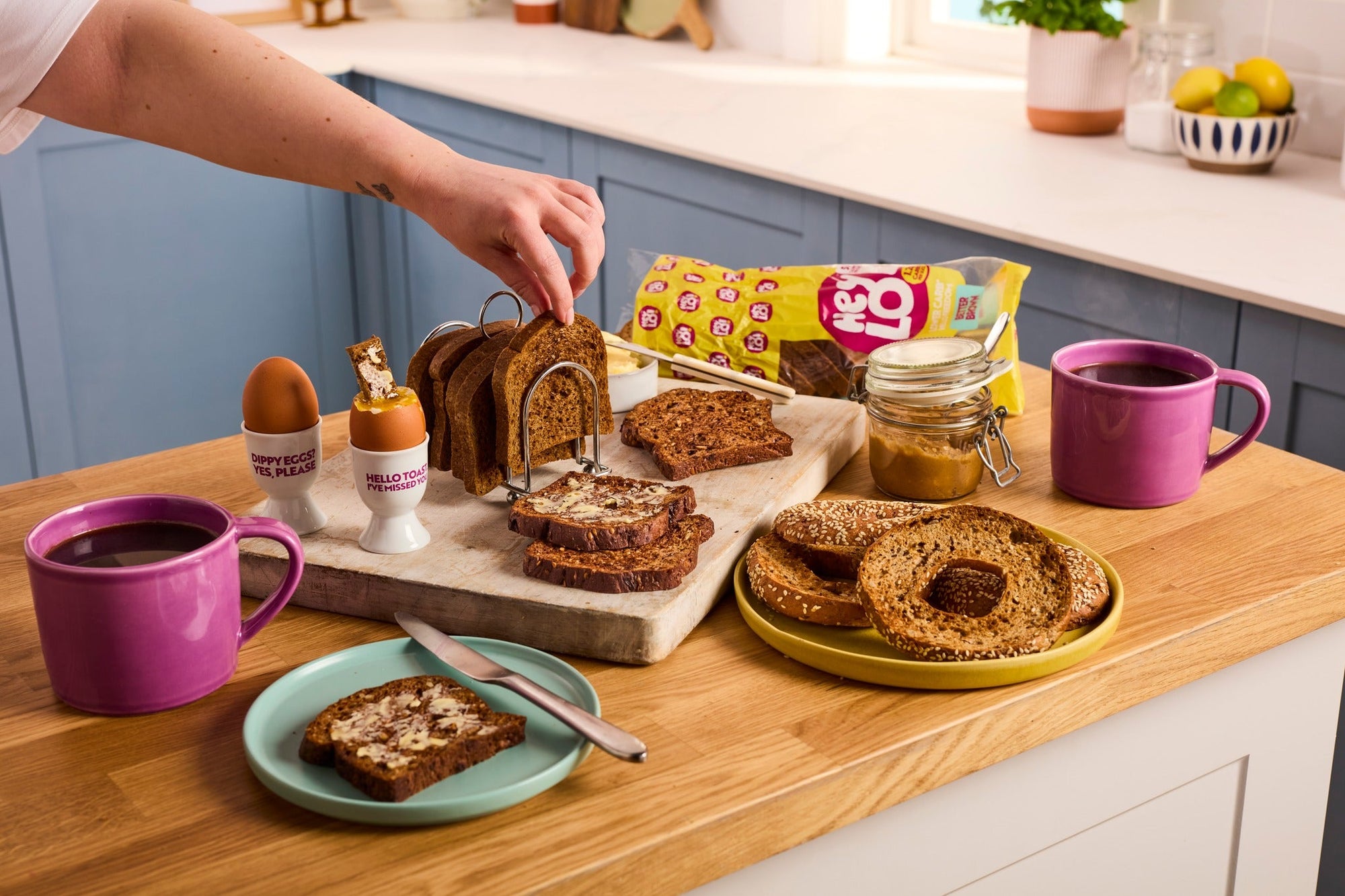 high fibre read and bagels