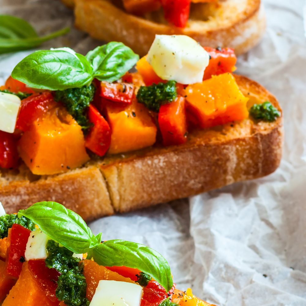 Air Fryer Low-Carb Pumpkin Bruschetta Recipe