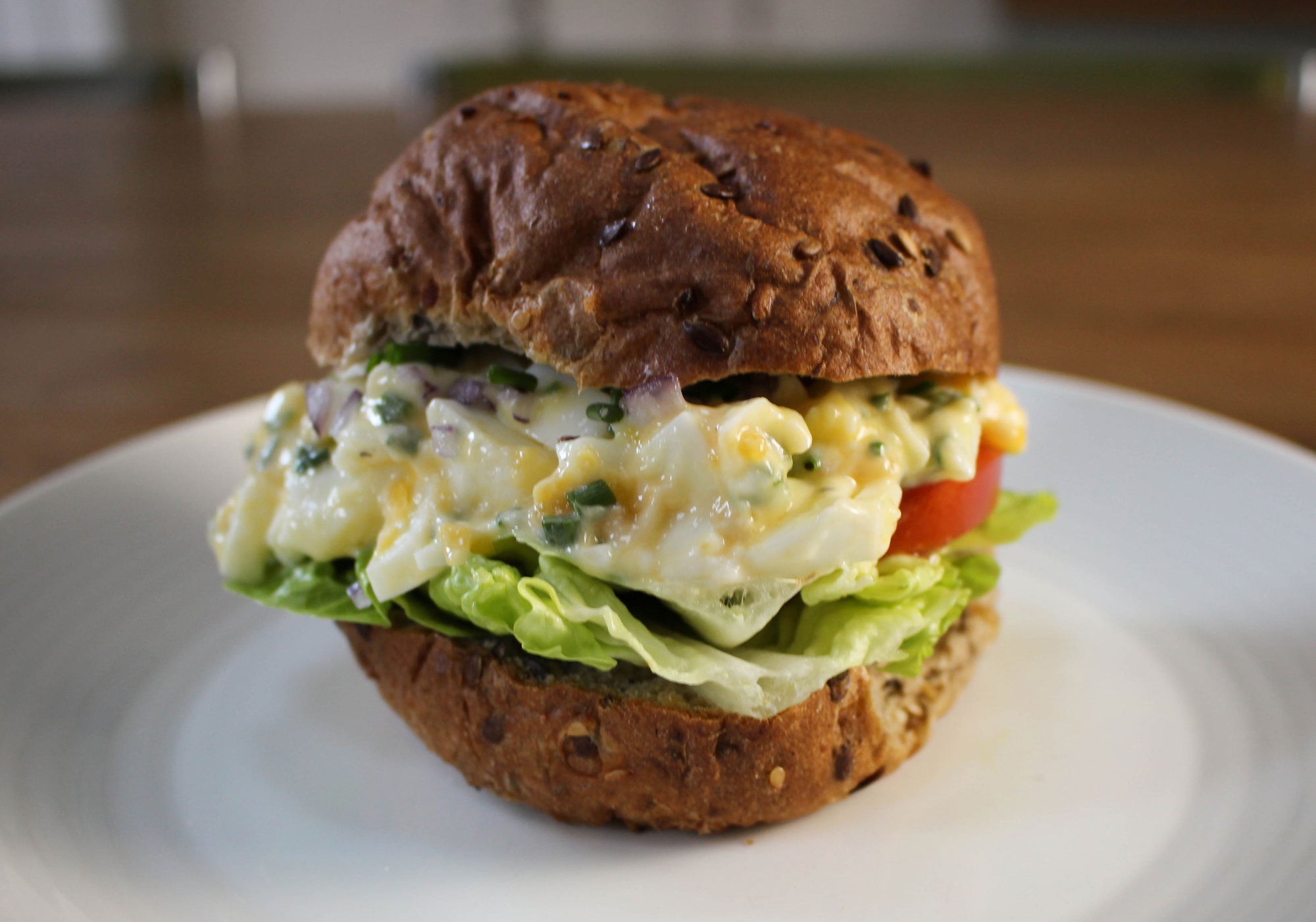 Low carb roll - egg salad