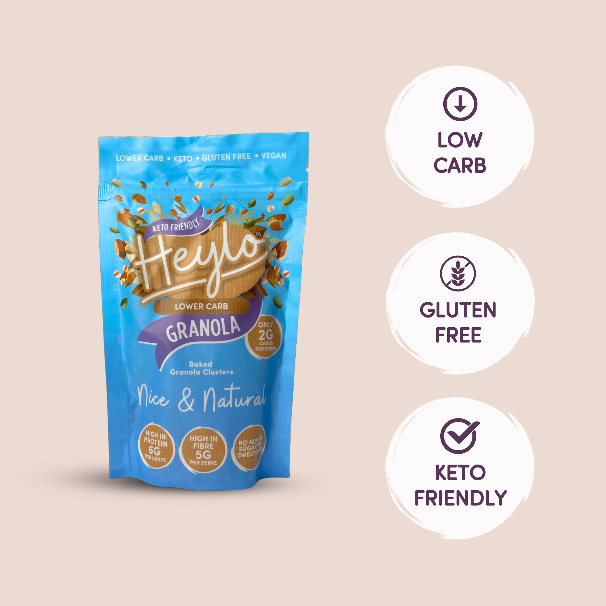 Keto Natural Granola | 360g Pouch | Nice and Natural